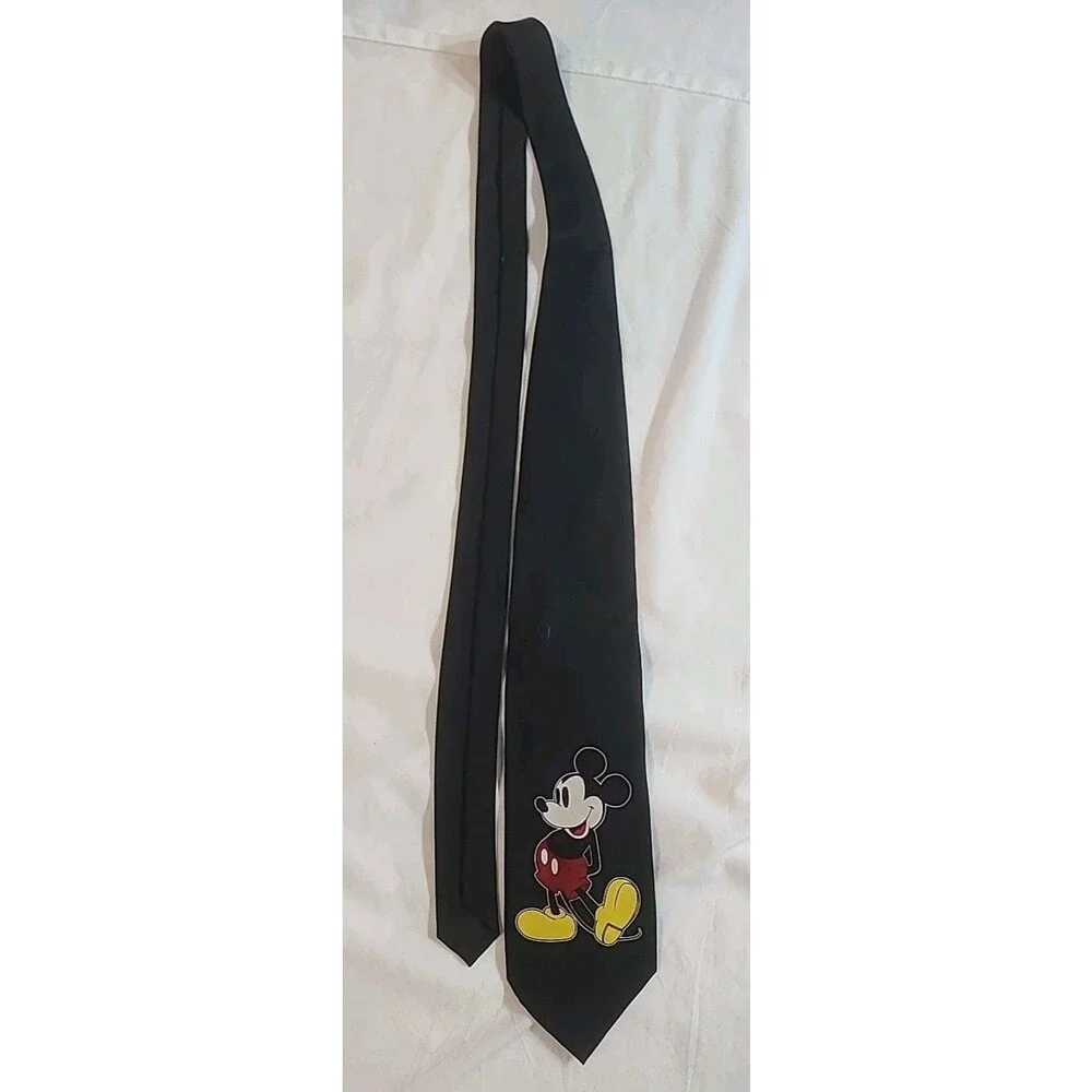 Disney Classic Mickey Mouse Vintage Cartoon Novelty Necktie tie Black